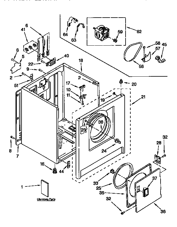 Kenmore 11096529130 cabinet diagram