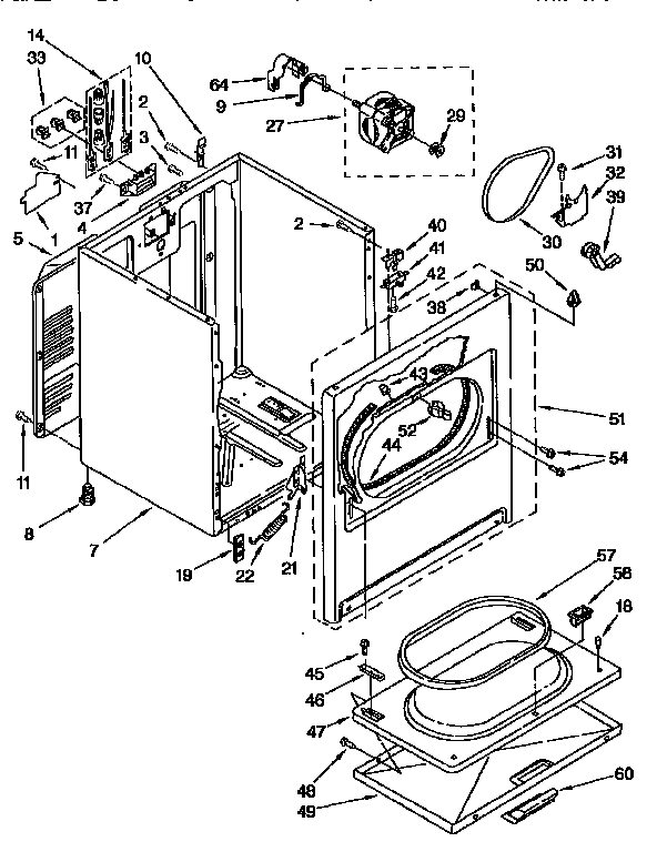 Kenmore 11096572830 cabinet diagram