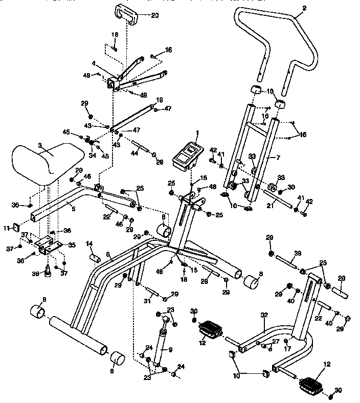 Weslo DRCR96054 unit parts diagram