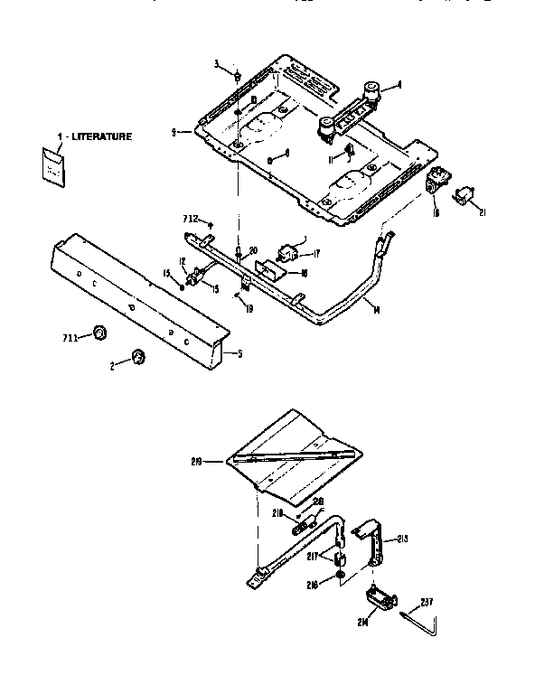 Kenmore 3626111896 burner section diagram