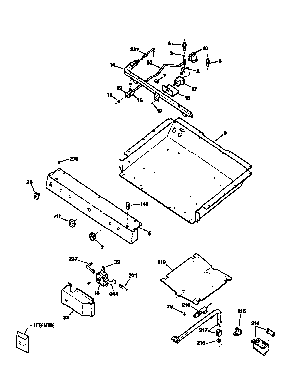 Kenmore 3627516890 burner section diagram