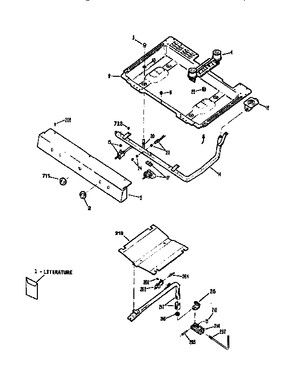 Kenmore 3627105191 burner section diagram