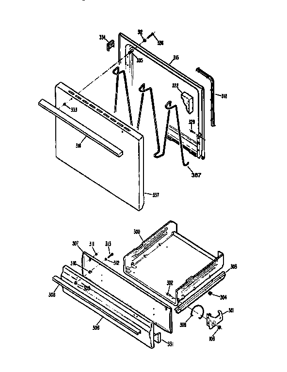 Kenmore 3627105191 door diagram