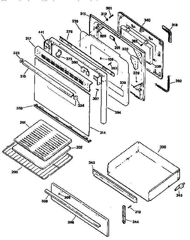 Kenmore 3627345191 door diagram