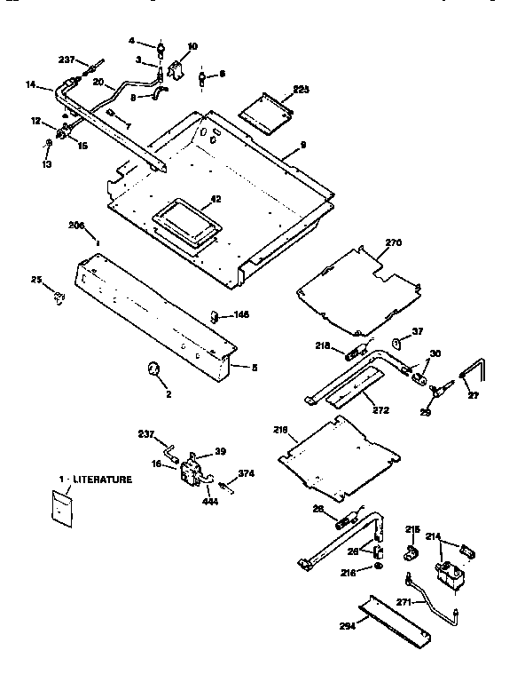 Kenmore 3627586990 burner section diagram