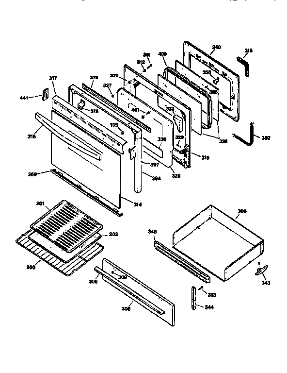 Kenmore 3627586990 door diagram