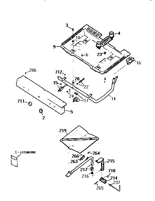 Kenmore 3626101195 burner section diagram
