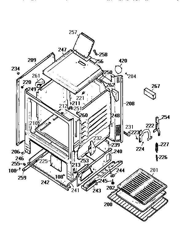 Kenmore 3626101195 cabinet diagram