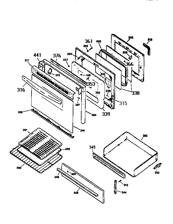 Kenmore 3627585690 door diagram