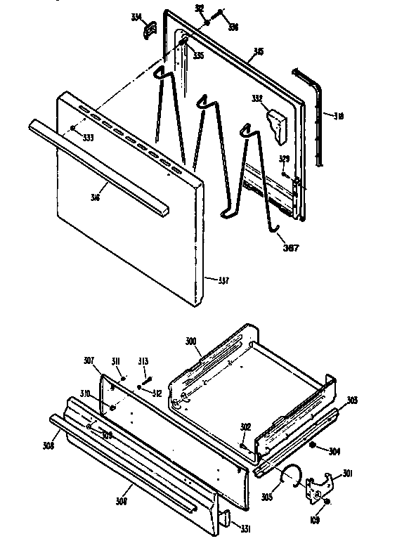 Kenmore 3626111197 door diagram