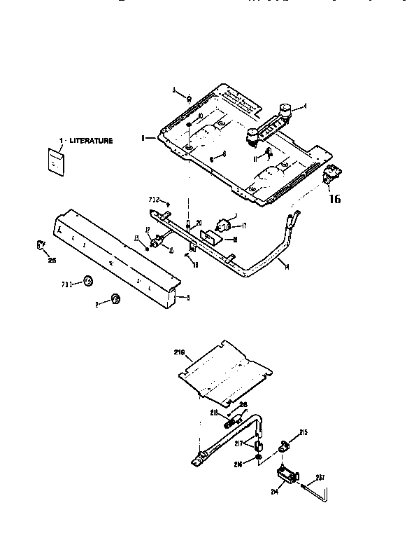 Kenmore 3627165891 burner section diagram