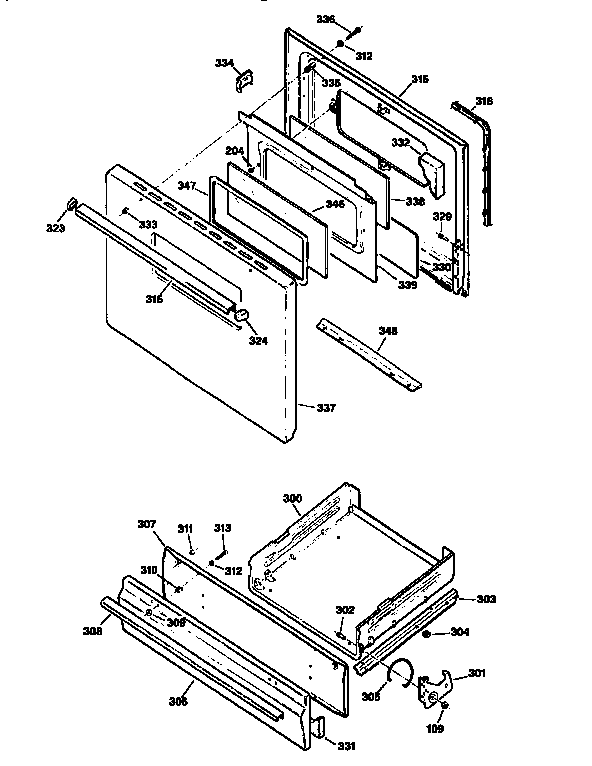 Kenmore 3627165891 door diagram