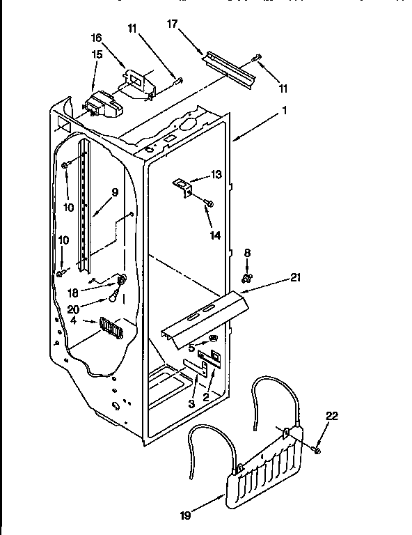 Kenmore 1069557984 refrigerator liner diagram