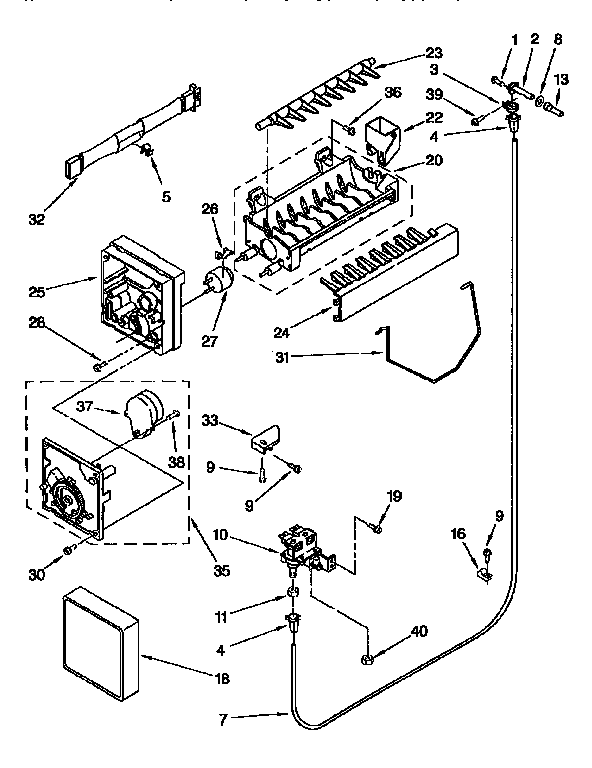 Kenmore 1069557984 icemaker diagram