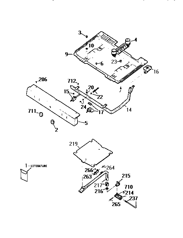 Kenmore 3626101896 burner section diagram