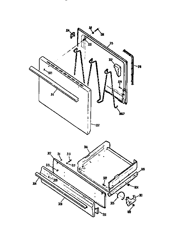 Kenmore 3626101896 door diagram