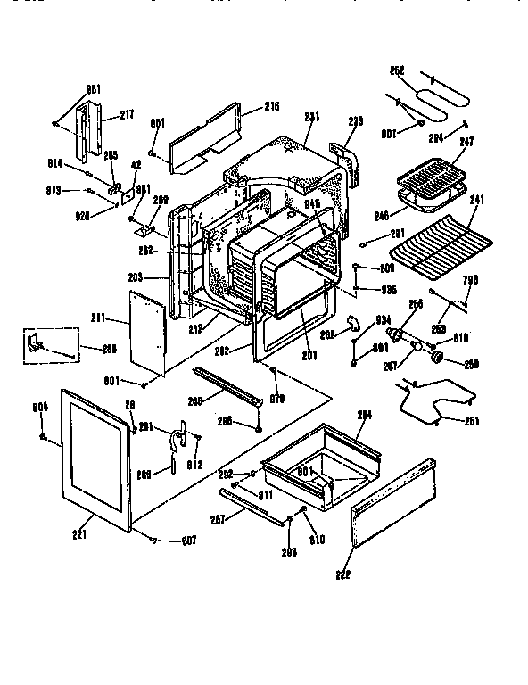 Kenmore 91193458591 body section diagram
