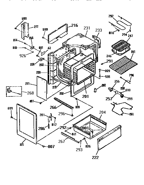 Kenmore 9119354591 body section diagram