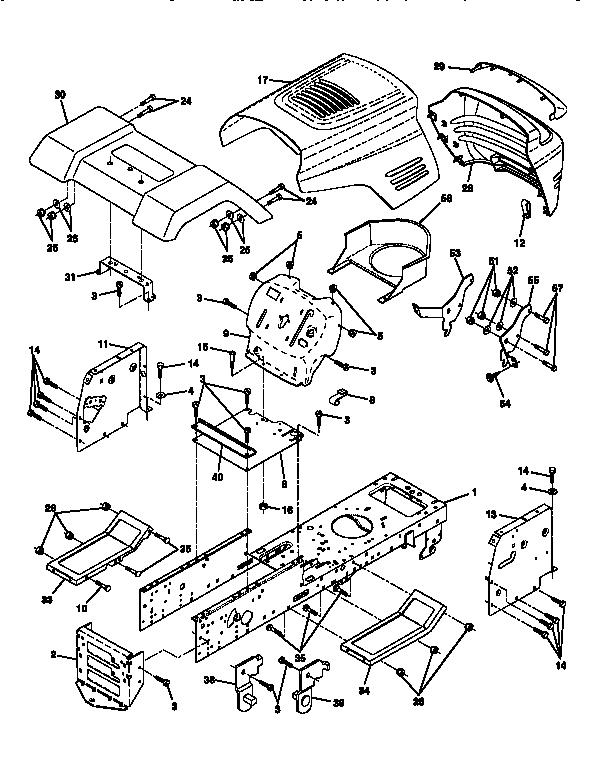 Craftsman 917256420 chassis and enclosures diagram