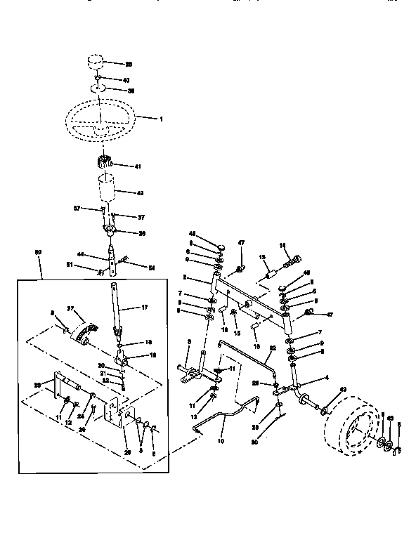Craftsman 917256420 steering assembly diagram