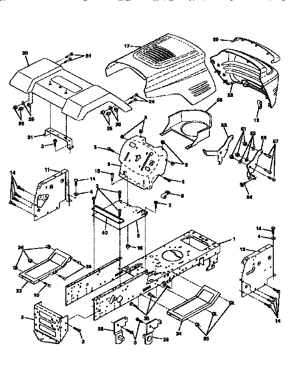 Craftsman 917256430 chassis and enclosures diagram