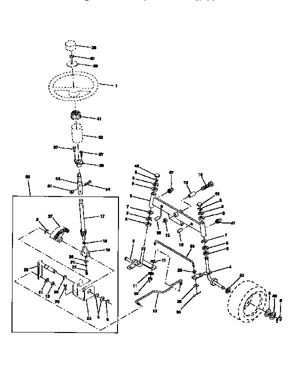 Craftsman 917256430 steering assembly diagram