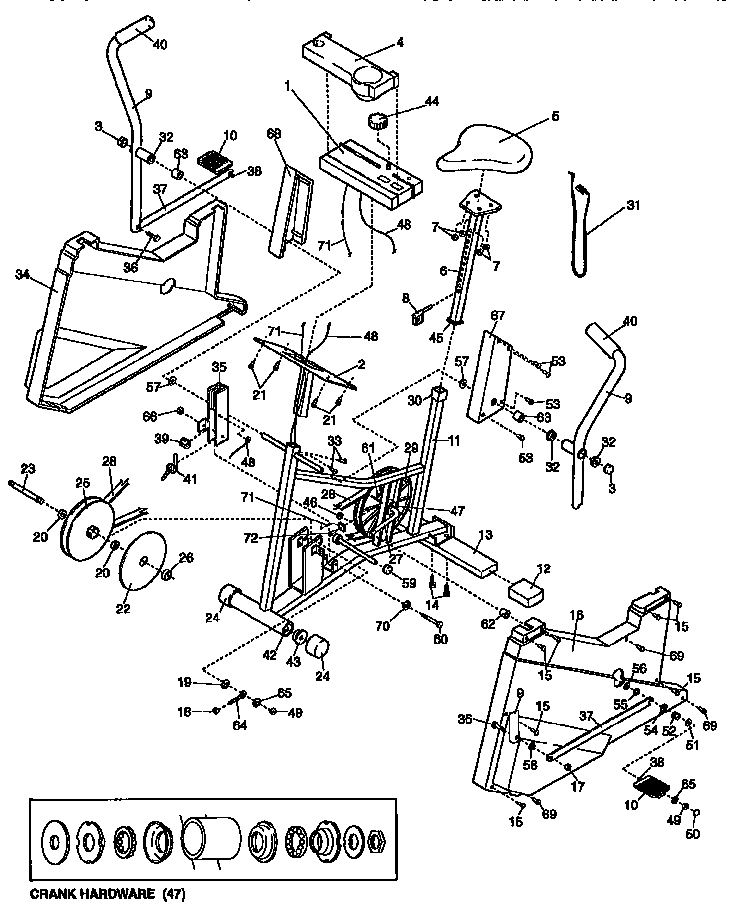 Weslo WLEX69051 unit parts diagram