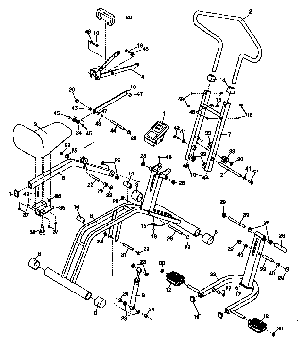 Weslo QVCR96050 unit parts diagram