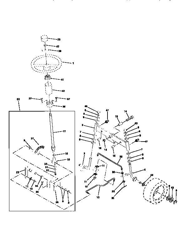 Craftsman 917256610 steering assembly diagram