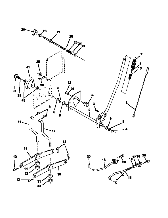 Craftsman 917256610 mower lift diagram