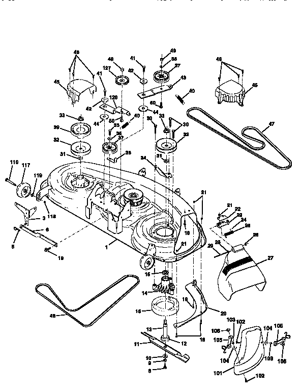 Craftsman 917256610 mower deck diagram