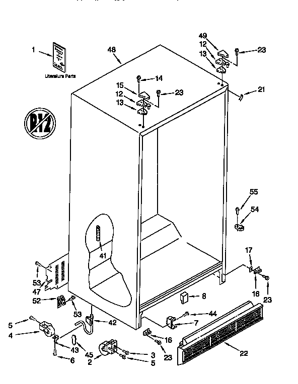 Kenmore 1069552911 cabinet diagram