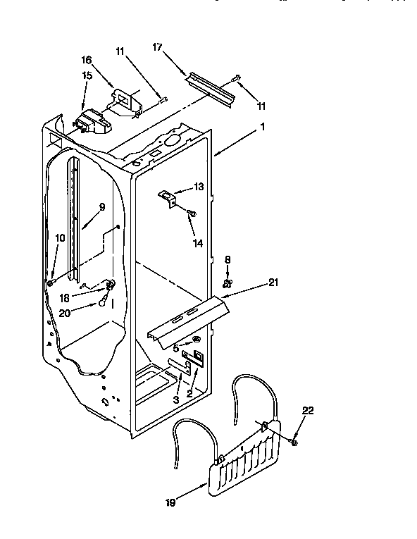 Kenmore 1069552911 refrigerator liner diagram