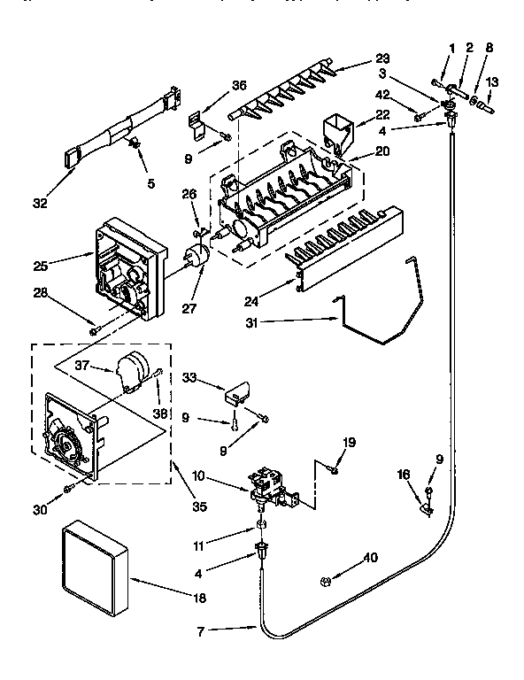 Kenmore 1069552911 icemaker diagram