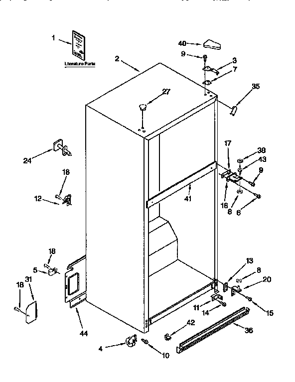 Kenmore 1069751783 cabinet diagram