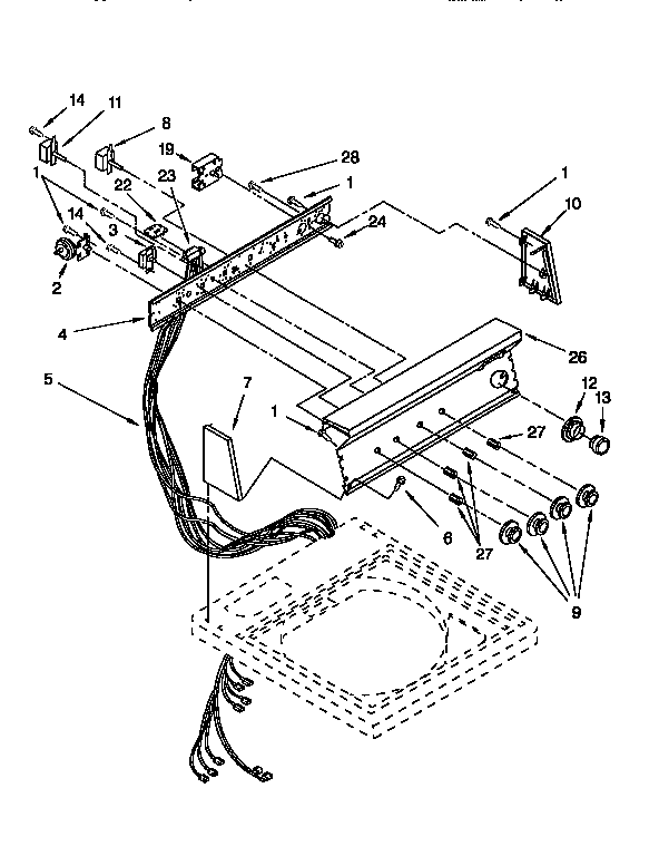 Kenmore 11092389200 control panel diagram