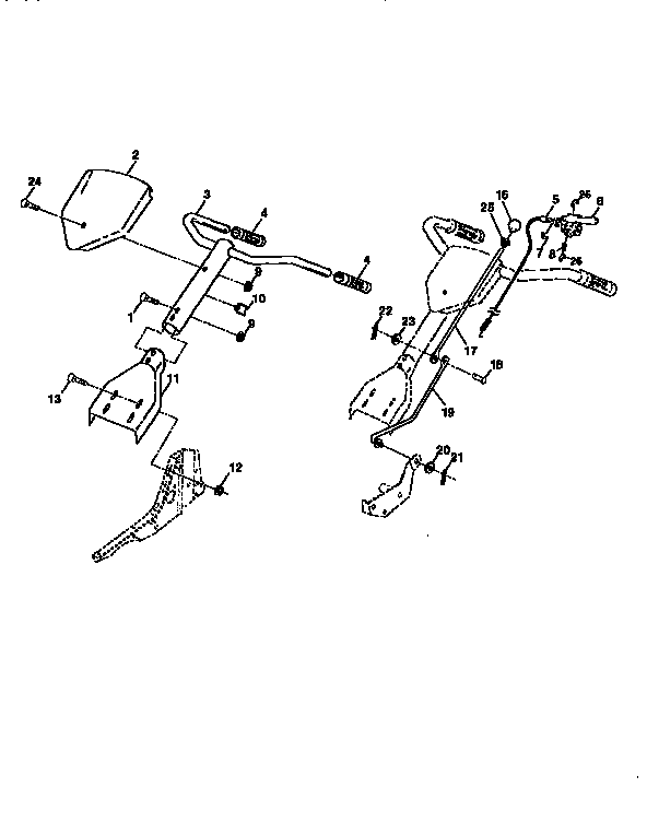 Craftsman 917295451 handle assembly diagram