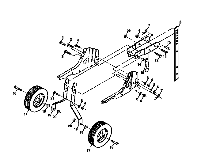 Craftsman 917295451 wheel & depth stake assy. diagram