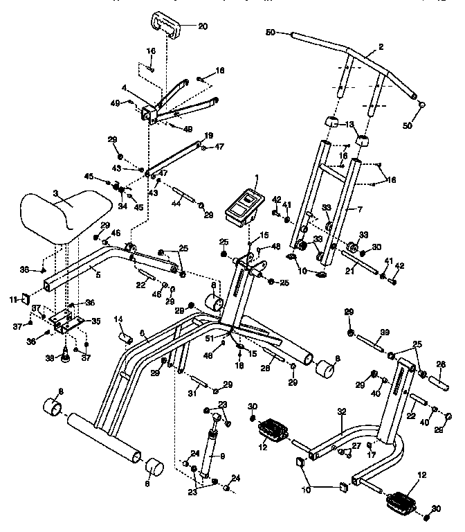 Proform QVCR97050 unit parts diagram