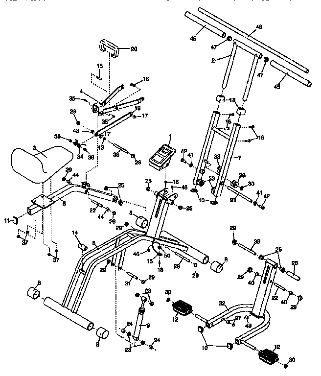 Weslo WLCR94054 unit parts diagram