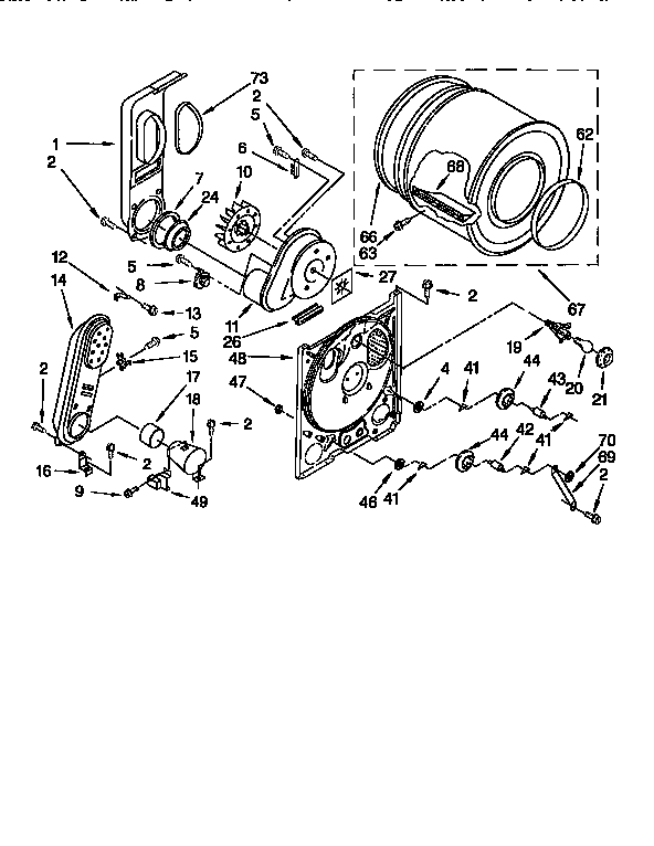 Whirlpool LGR4634DQ1 bulkhead diagram
