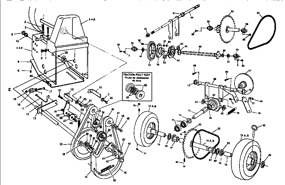 Craftsman 88416 motor mount assembly diagram