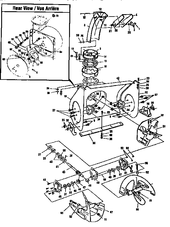 Craftsman 88416 auger housing assembly diagram