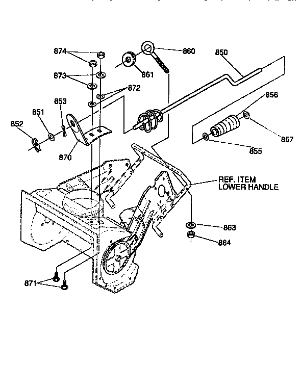 Craftsman 88414 chute control rod diagram