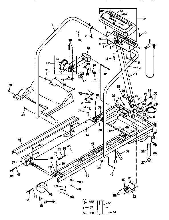 Weslo WLTL81552 unit parts diagram