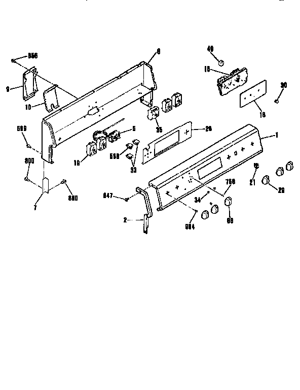 Kenmore 9119324190 backguard section diagram