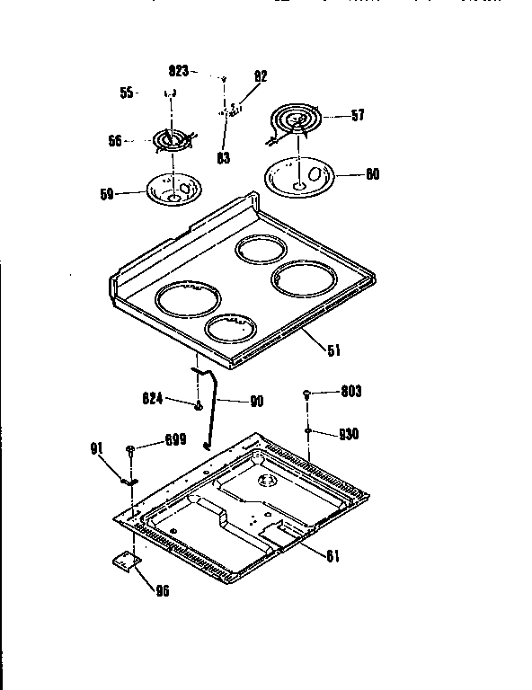 Kenmore 9119324190 main top diagram