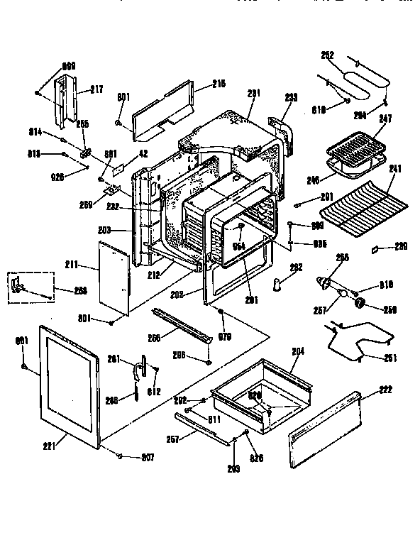 Kenmore 9119324190 body section diagram