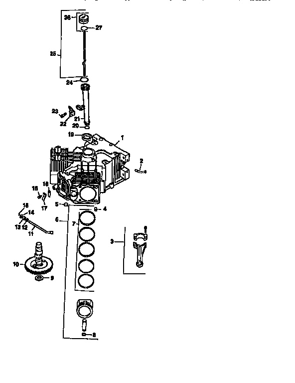 Craftsman 917251642 crankcase (71/501) diagram