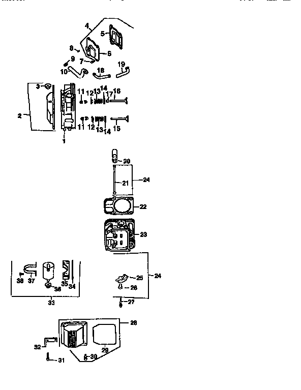 Craftsman 917251642 cylinder head,valve & breather (71/501) diagram